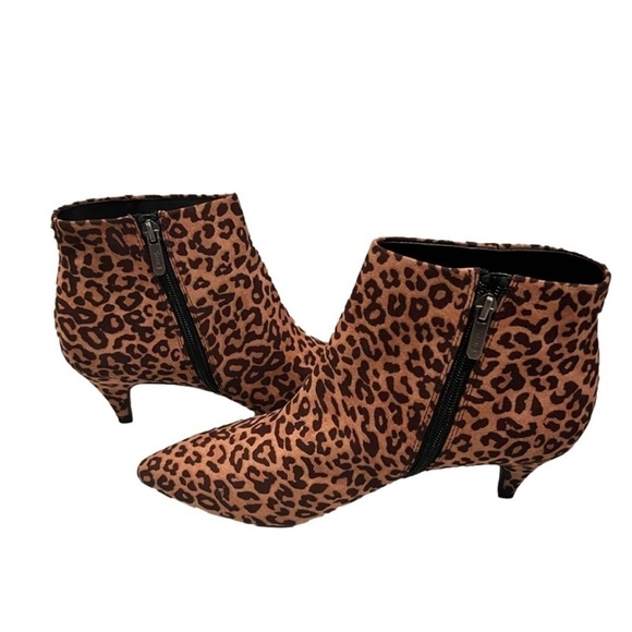 New! Circus by Sam Edelman Kirby Ankle Microsuede Leopard Boot - Picture 5 of 7